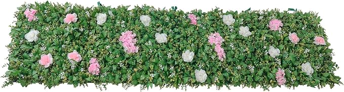 VEVOR Artificial Luxury‌ Flower Wall Backdrop, Each Panel 2 x 8 ft, Gorgeous 3D - Image 9