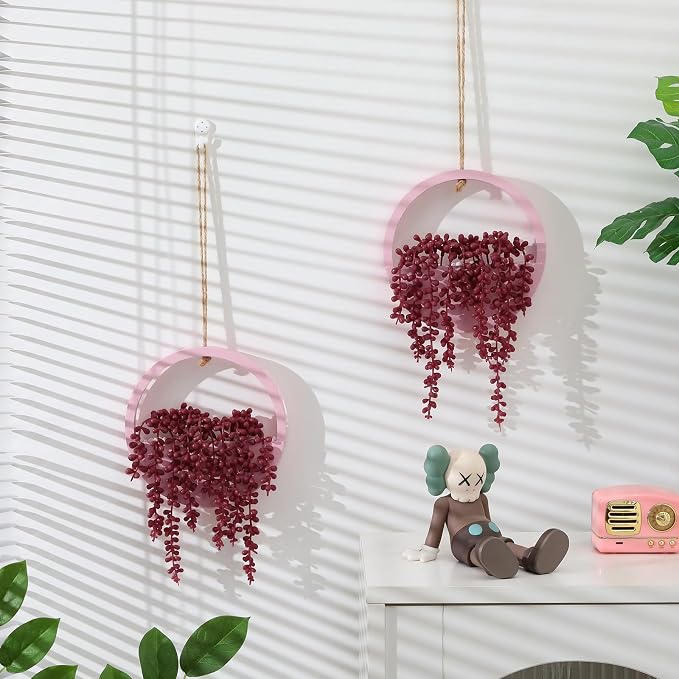 Artificial Hanging Plants Hanging Planter Fake Succulents Artificial String of - Image 5