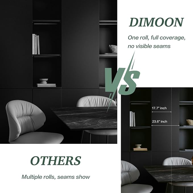 Dimoon 236''x23.6'' Peel and Stick Wallpaper Black Contact Paper - Image 4