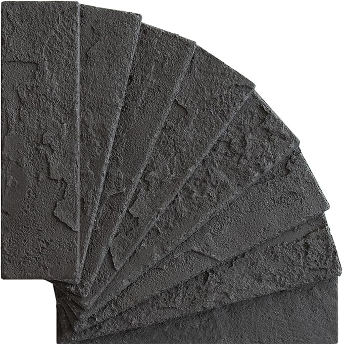 100 Pieces Old Town Black Faux Brick Wall Tiles, Clay Manufactured Thin Brick - Image 3