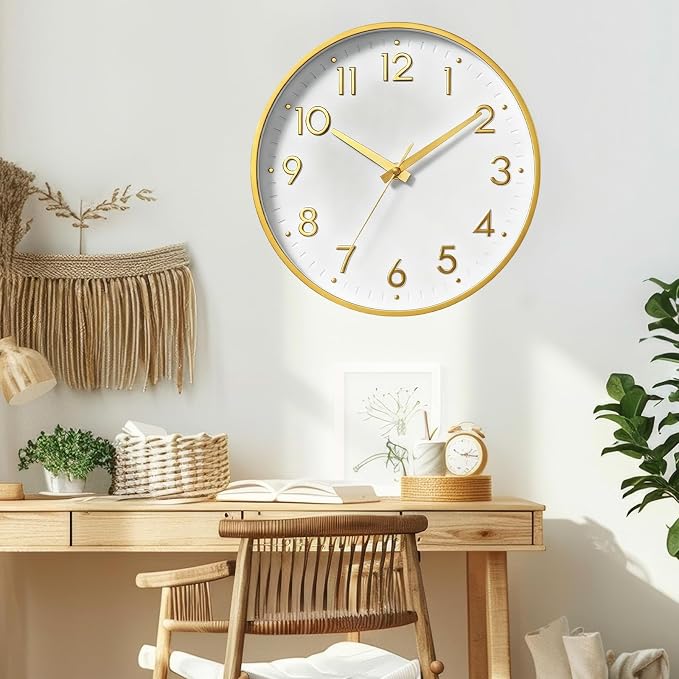 Mosewa Wall Clock 8 Inch, Battery Operated Silent Non-Ticking Modern Analog - Image 4