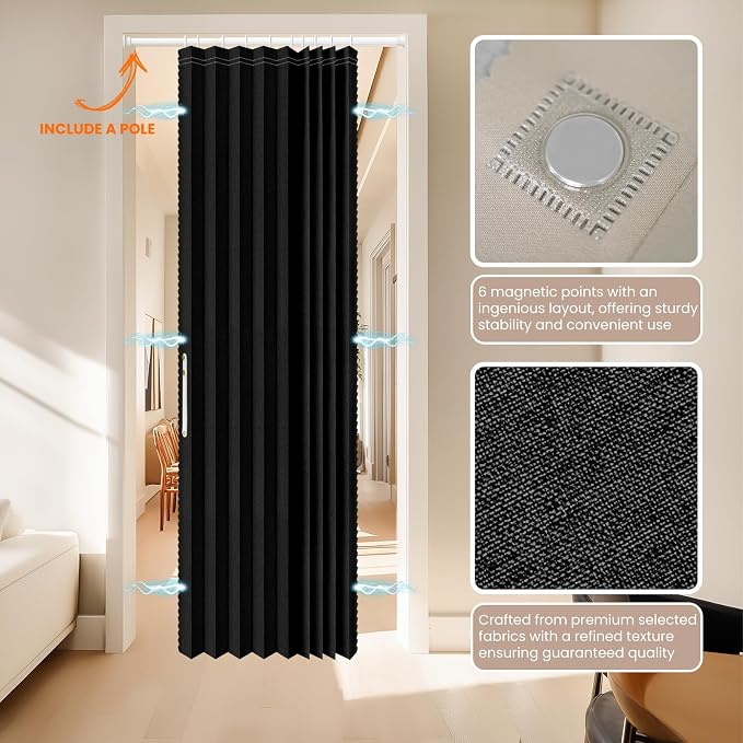 AJAZZ Blackout Sliding Door Curtains - Image 7