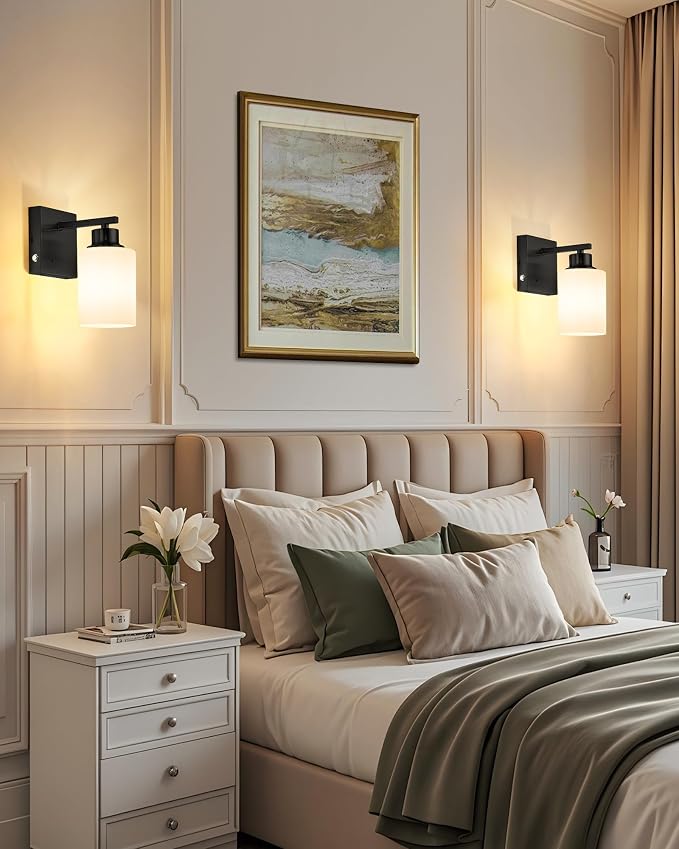 Rayogale Battery Operated Wall Sconce Set of 2, Easy Install Dimmable Wireless - Image 6