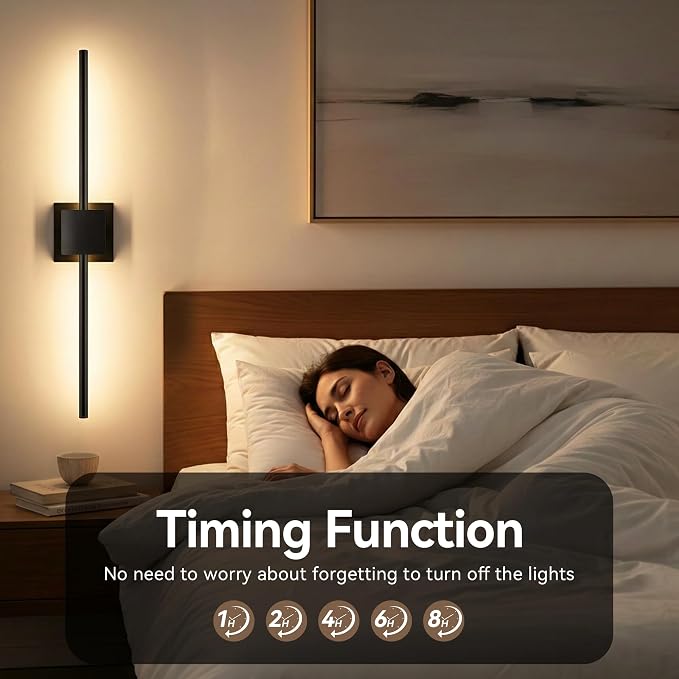 Battery Operated Wall Sconces Set of 2,  8000mAh Rotatable - Image 8