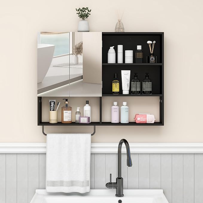 Medicine Cabinet, Wooden Bathroom Wall Cabinet - Image 5
