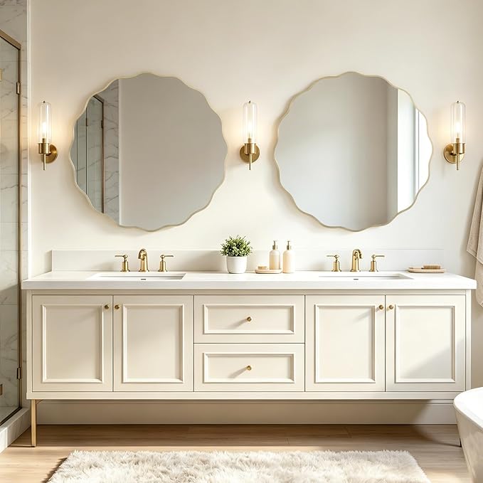 WallBeyond Round Wavy Mirror for Wall Decorative 36 inch, Modern Round Mirror - Image 2