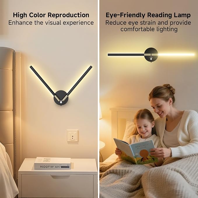 Wall Sconces with 360°DIY Independently Rotatable Lamp, 10000mAh Rechargeable - Image 8