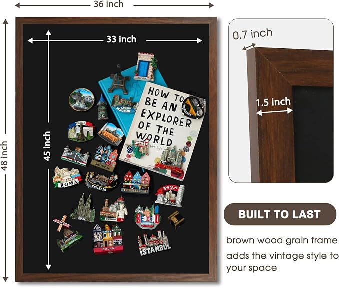 4 THOUGHT Chalk Board 48" x 36", Magnetic Large Chalkboard - Image 3