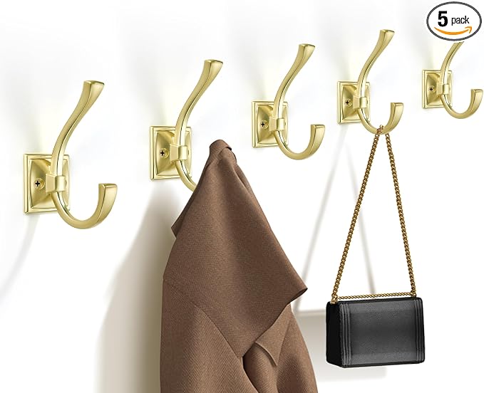 TUNNY 5 Pack Antique Design Wall Hanging Coat Hooks by TUNNY
