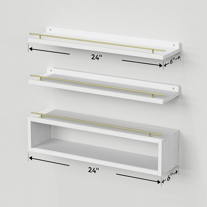 WOPITUES Floating Shelves for Wall 24 inch - Image 3
