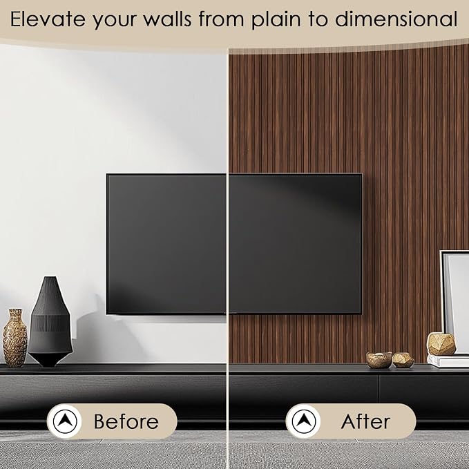 8-Pack 3D Slat Wall Panels — Soundproof Faux Wood Wall Panels - Image 3