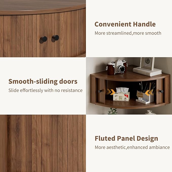 Corner Shelves Wall Cabinet Set of 3, Floating Corner Shelf Organizer - Image 5