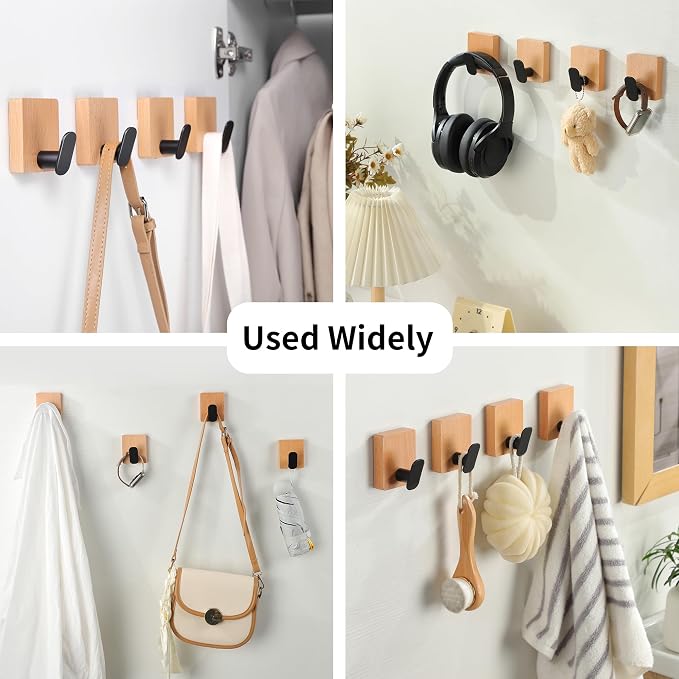 DELITON Towel Hooks Wall Mounted - Image 4