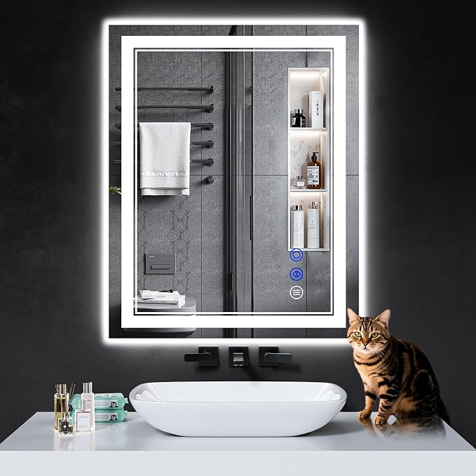 30"x24" LED Bathroom Mirror by INFINIGLASS
