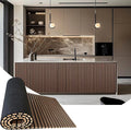 94.5 x 23.6 in Acoustic Wood Wall Panels, 3D Flexible Soundproof Absorbing by Art1