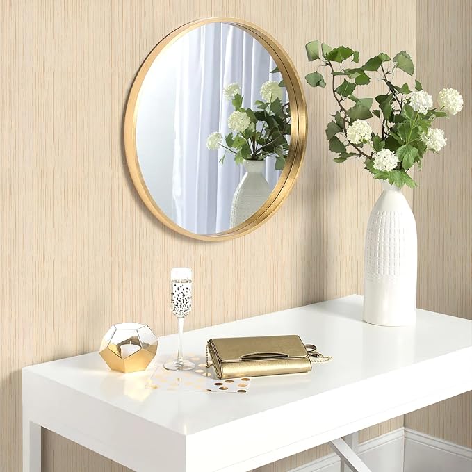 Beige Grasscloth Peel and Stick Wallpaper Vintage Texture Removable Waterproof - Image 8