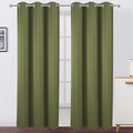 LEMOMO Blackout Curtains 38 x 84 inch/Olive Green Curtains Set of 2 by Lemomo