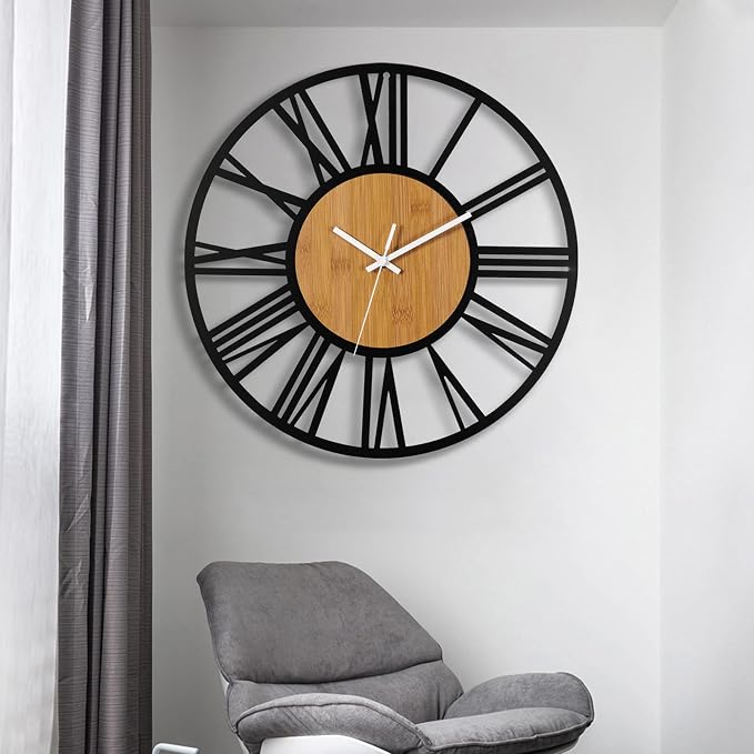 1st owned Wall Clocks for Living Room Decor, Round Silent Non Ticking, Modern - Image 7
