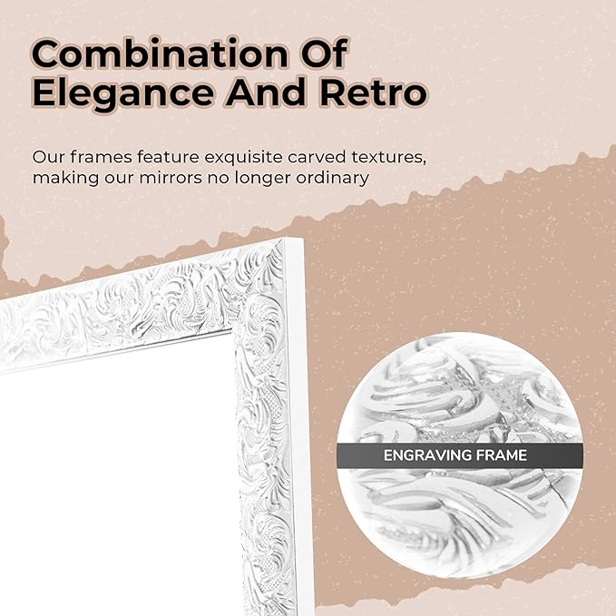 LFT HUIMEI2Y Door Mirror Full Length, Wall-Mounted Mirror Rectangle Tall - Image 3