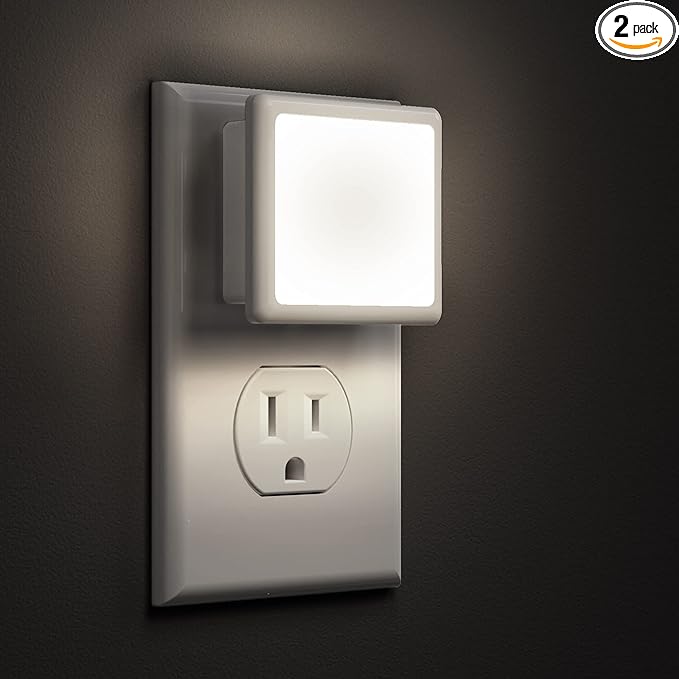 L LOHAS LED Night Lights Plug into Wall 2-Pack, 0.3W Plug in Night Light by LLOHASLED