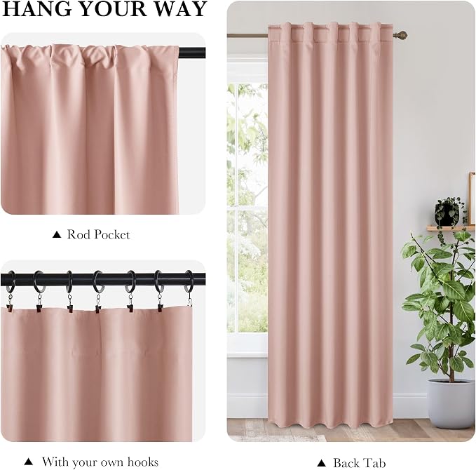 RYB HOME 100% Blackout Short Curtains - Image 3