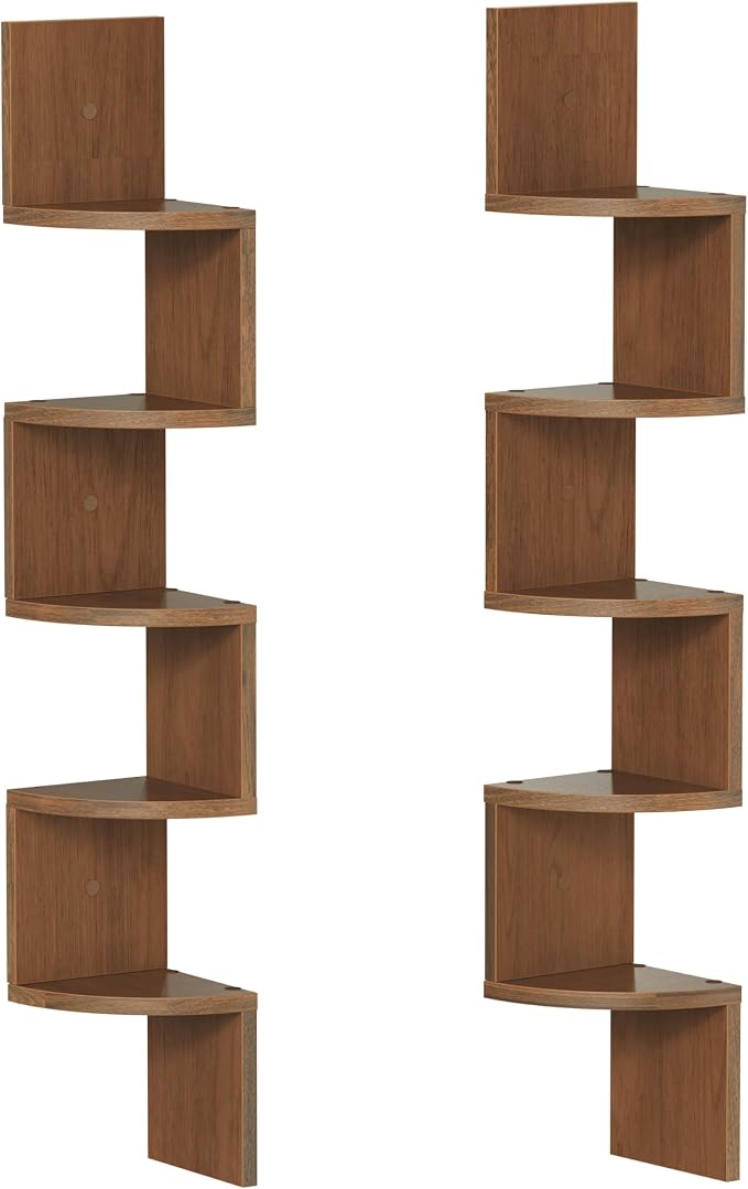 HOOBRO Corner Shelf Wall-Mounted, 5-Tier Corner Bookshelves - Image 9