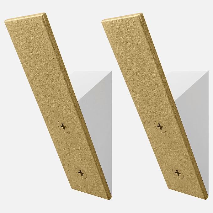 Homeforia Gold Wall Coat Hooks, High End White Wood & Gold Metal Wall Mounted by Homeforia