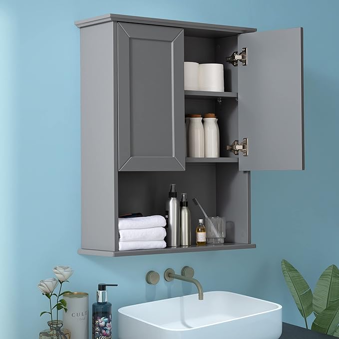 VANIRROR Grey Cabinet Wall Mounted by VANIRROR