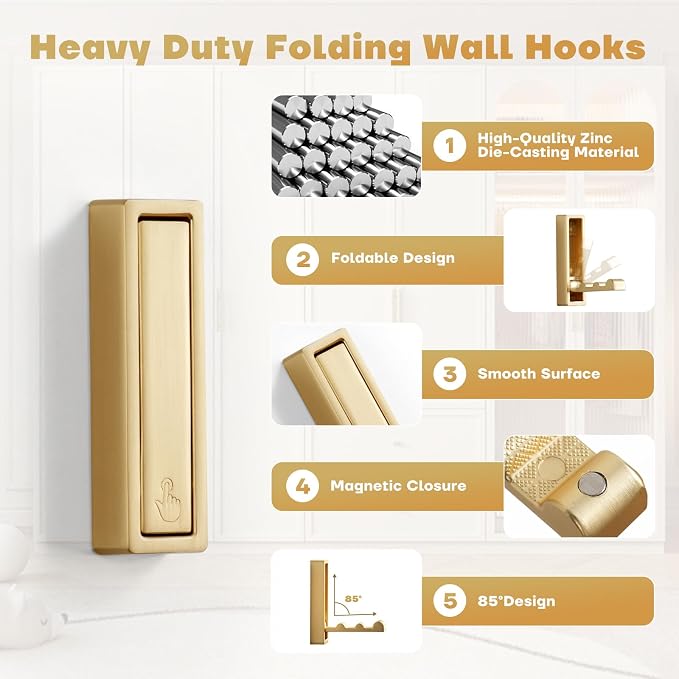 Folding Coat Hooks - Image 3