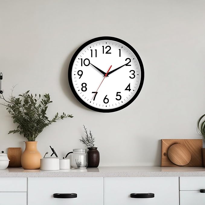 DAXSMY Wall Clock 8 Inch Silent Non-Ticking Battery Operated - Image 3