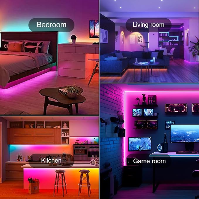HBOWMDJIA Led Lights for Bedroom 200 FT, - Image 8