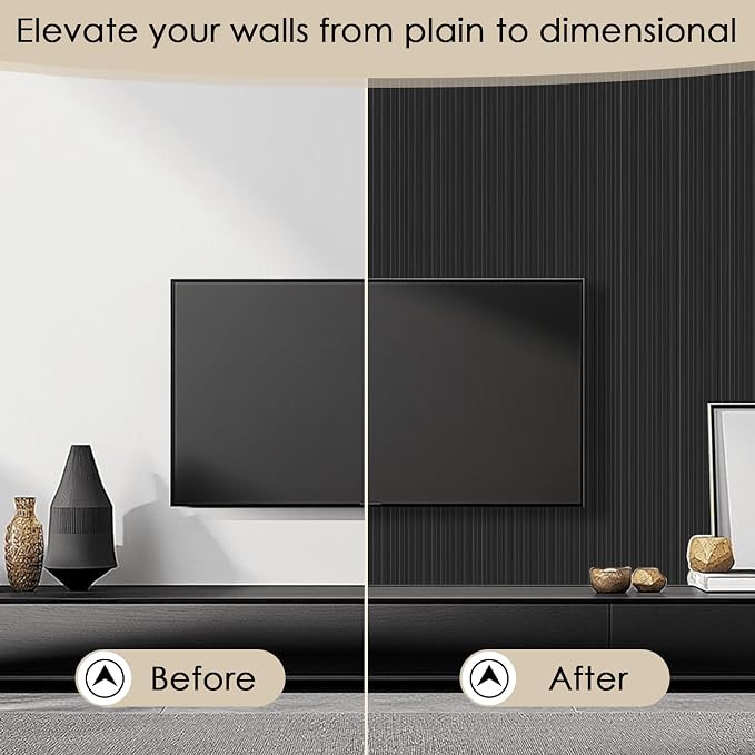 8-Pack 3D Slat Wall Panels — Soundproof Faux Wood Wall Panels - Image 3
