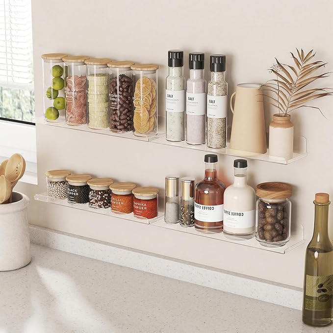Lifewit Floating Shelves for Bathroom, Acrylic Wall Organizer for Perfume - Image 8