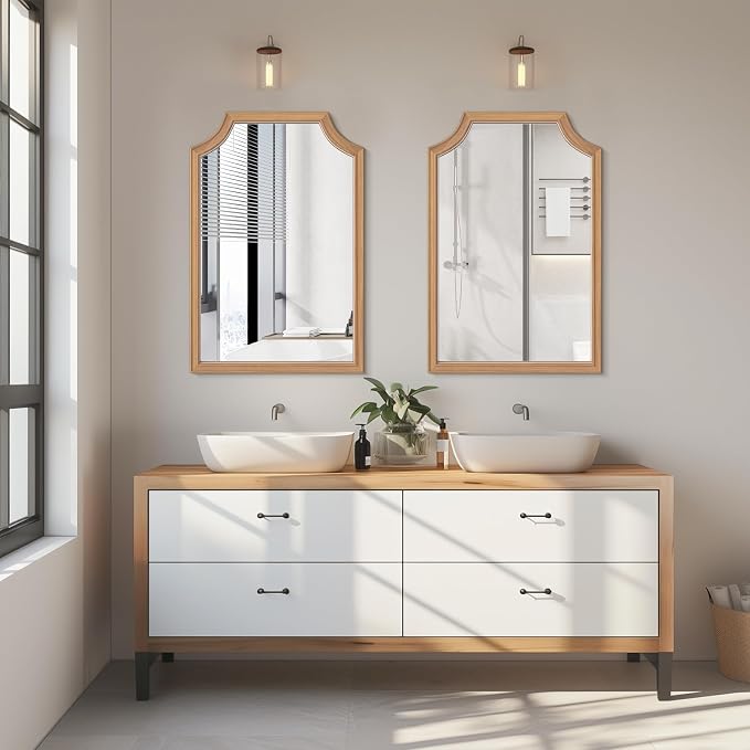 WallBeyond Scalloped Wood Mirror - Image 2