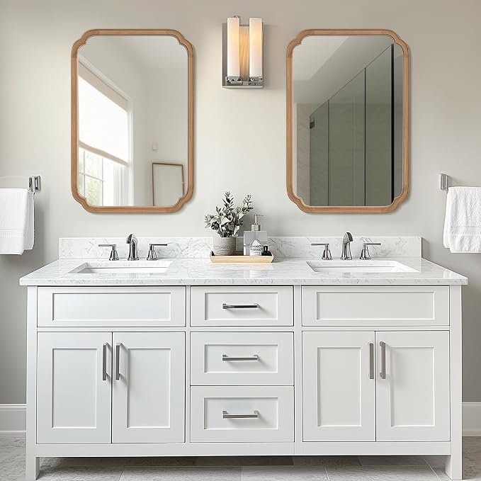 WallBeyond 24" x 36" Rounded Corner Arch Wall Mirror - Image 2