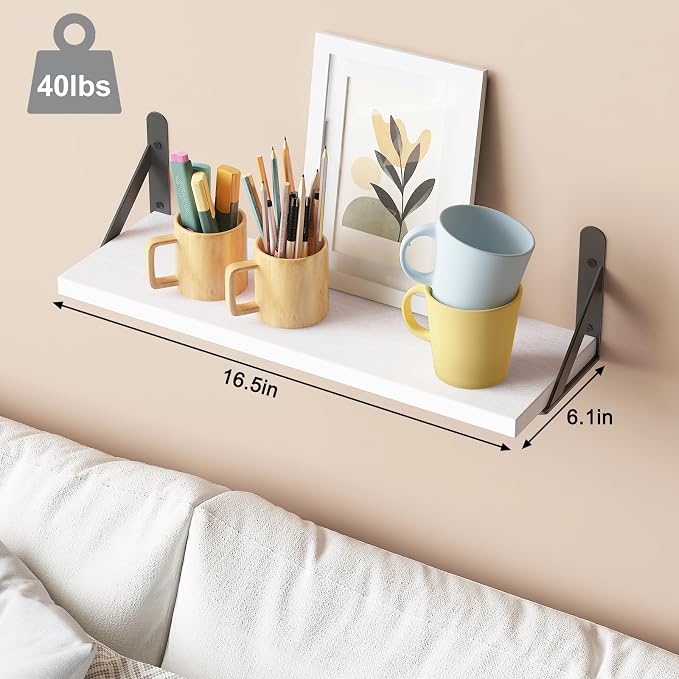 YGEOMER 16.5 Inch Floating Shelves - Image 3