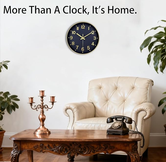 Wall Clocks Battery Operated, 12Inch Non Ticking Digital Wall Clock, Silent - Image 2