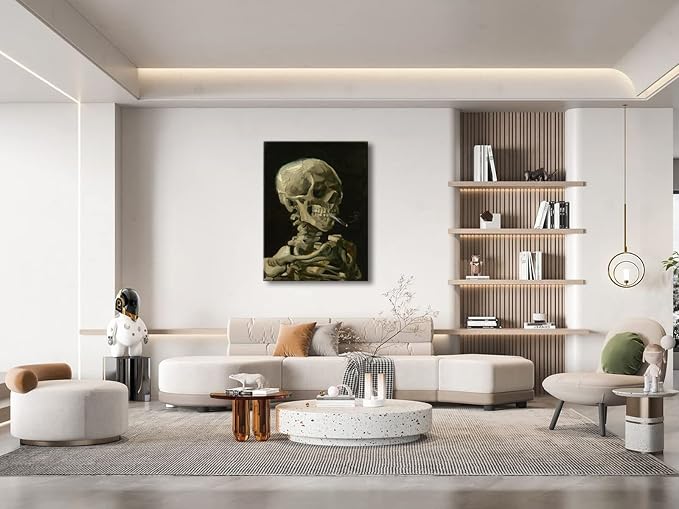Wieco Art Large Canvas Wall Art Skull of a Skeleton - Image 2