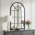 Dewfig Arch Wall Mirror Mounted Decorative, Arched Window Pane Mirror by YourSpacePerfectlyReflected