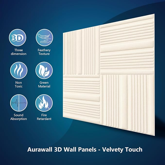 Velvet 3d wall panels for Interior wall Decor peel and stick, Soundproof - Image 5