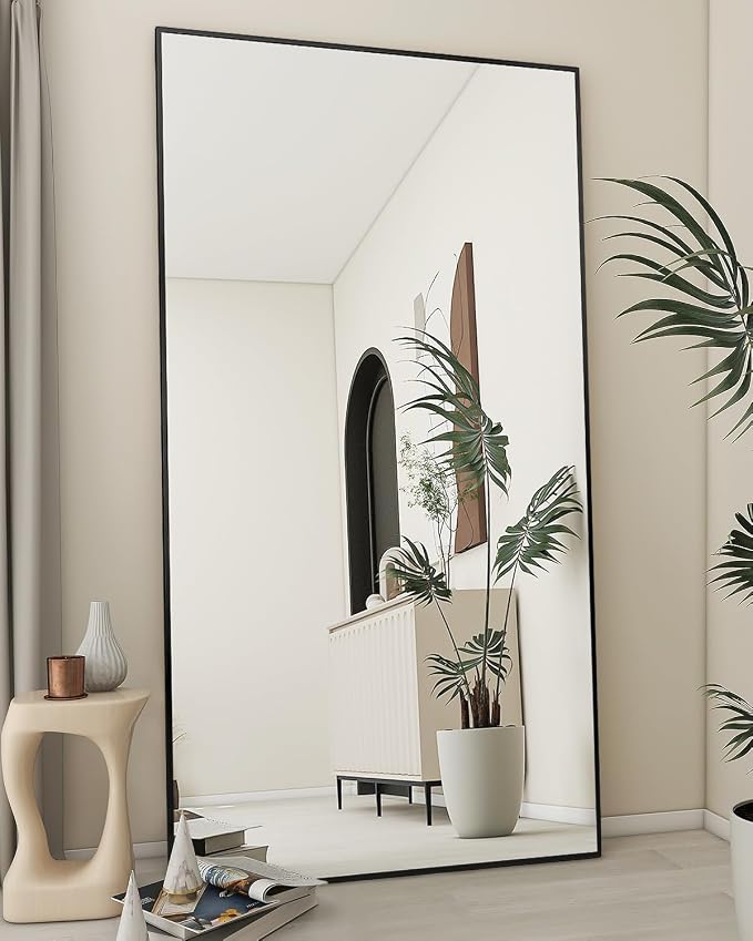 Koonmi 76"x34" Floor Mirror Full Length, Bedroom Floor Body Mirror by KOONMI