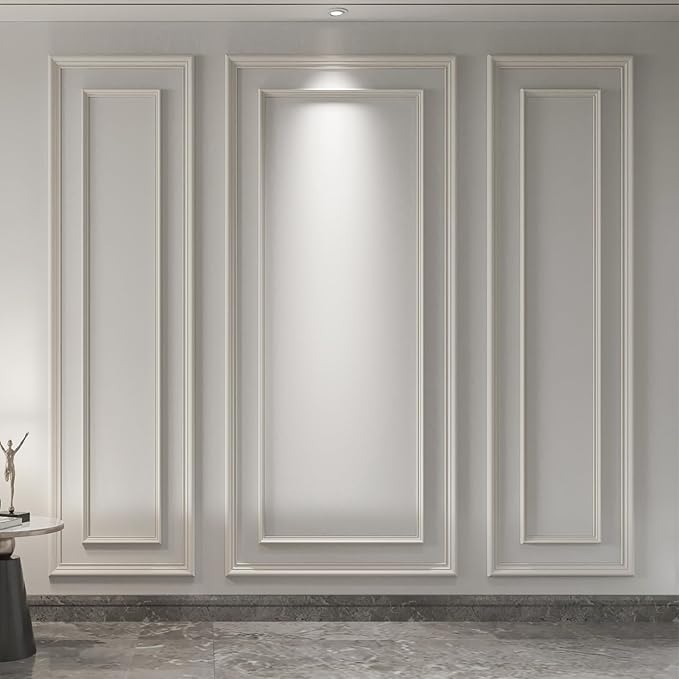 Art3d Premade Bilinear Frame Accent Molding Set, Pre-Cut Decorative Wainscoting by Art3d