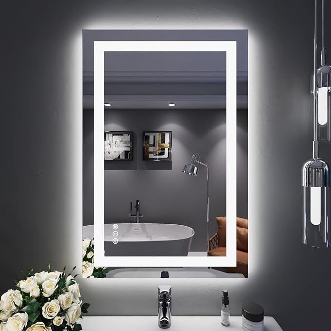 LOAAO 24"X36" LED Bathroom Mirror by LOAAO