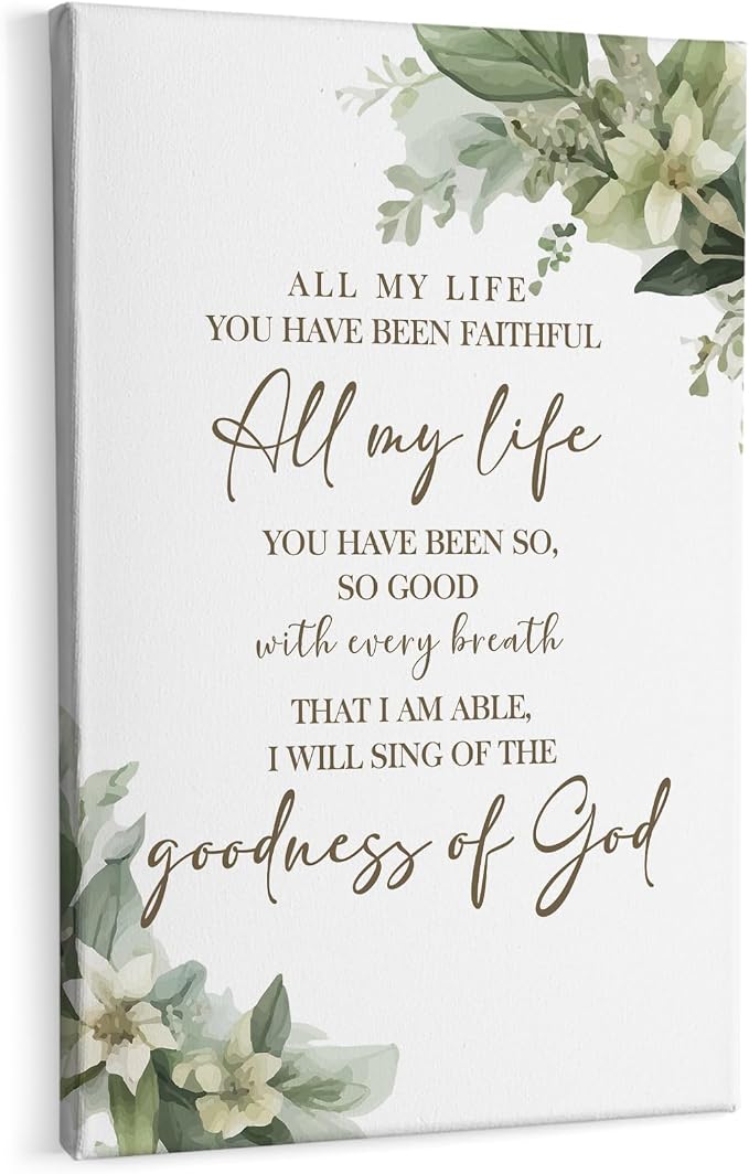 HIWX Christian Wall Decor, All My Life You Have Been Faithful Bible Verse by HIWX