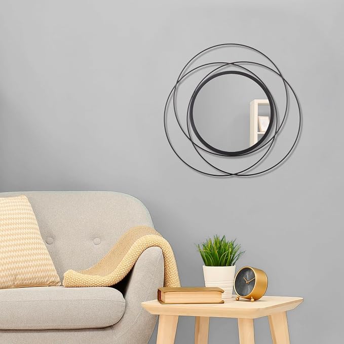 Mirrors Wall Decor Iron Frame Round Art Wall Mirrors Home Decoration Hanging - Image 3