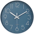 jomparis 13 1/2 Inches Blue Wall Clock Modern Style Indoor Outdoor Decor Clocks by JOMPARIS