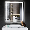 36"x32" LED Bathroom Mirror by INFINIGLASS