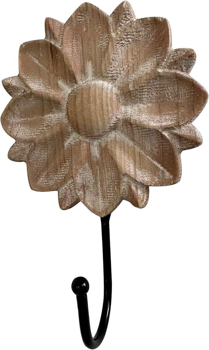 dwellington Flower Towel Hooks Decorative Hooks Hanger - Image 2