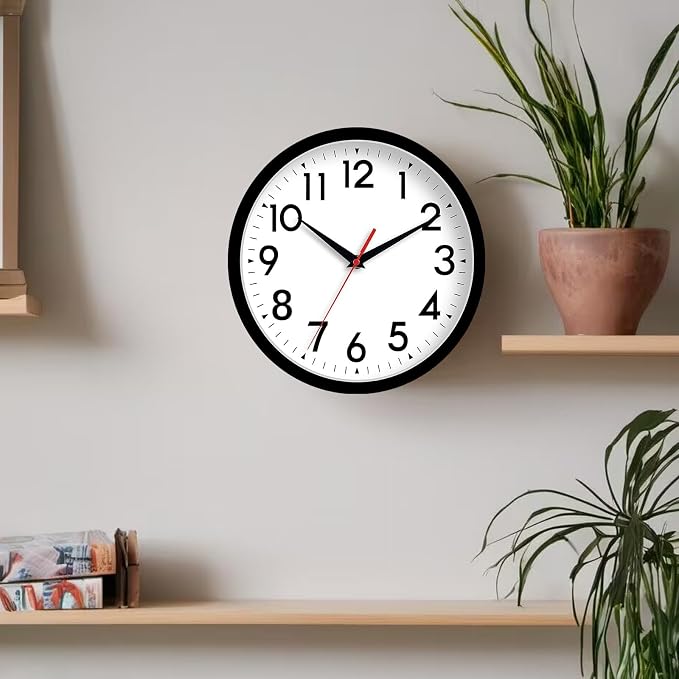 DAXSMY Wall Clock Analog 10 Inch Silent Non Ticking Battery Operated Modern - Image 9