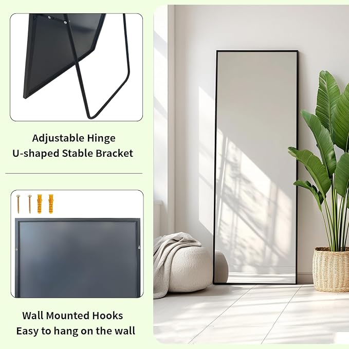 Sunniry Full Length Mirror 56x16 inch, Full Body Mirror - Image 3